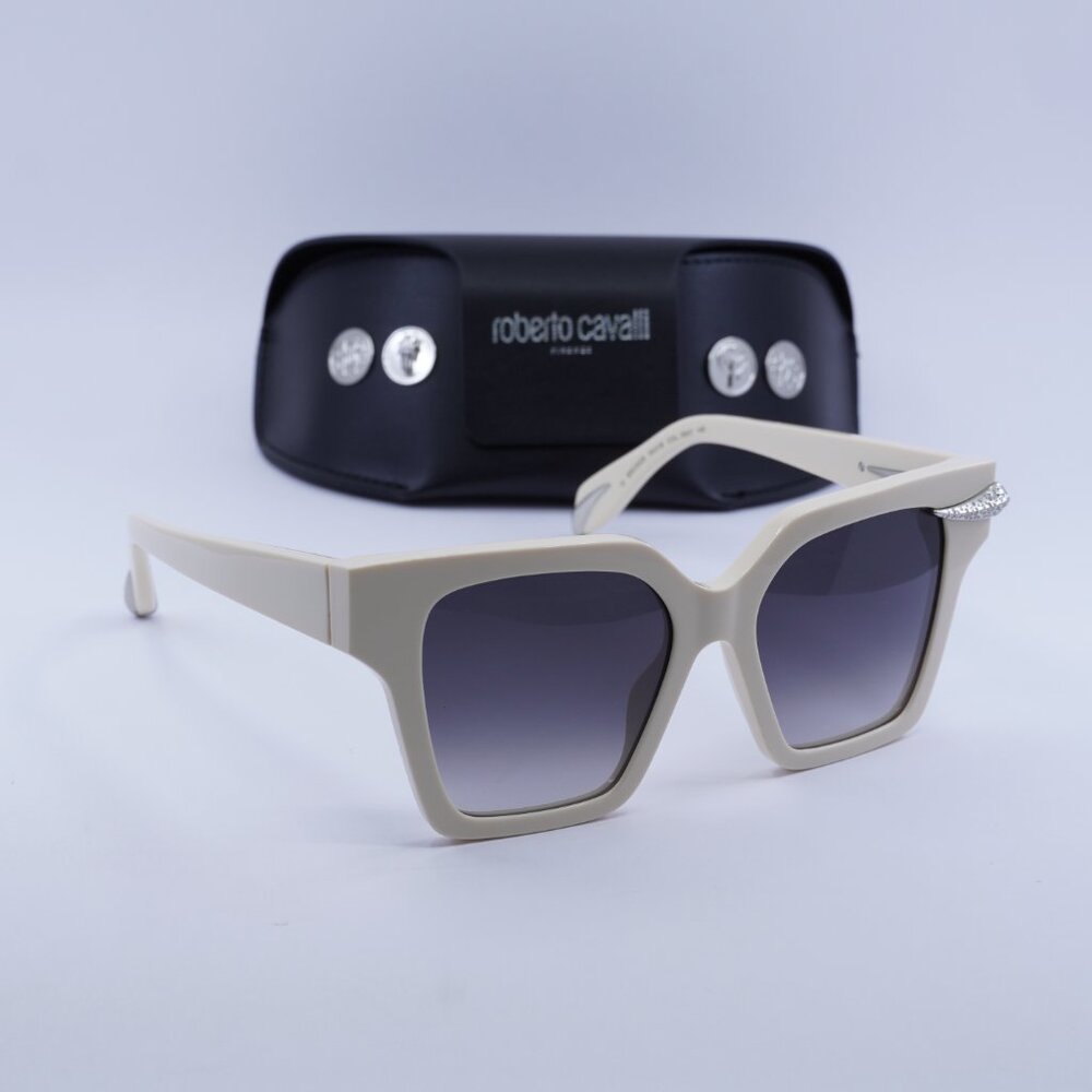 Final Price! Roberto Cavalli SRC002S 09X7 Beige/Grey Sunglasses